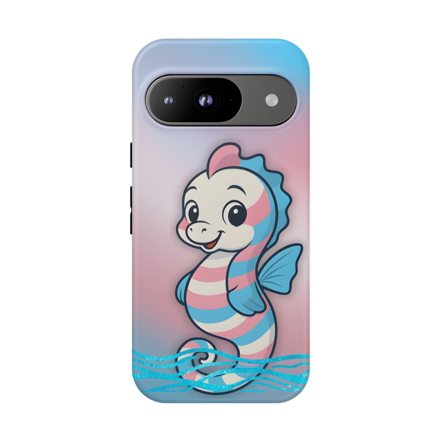 “sea me” – trans pride seahorse android tough phone case