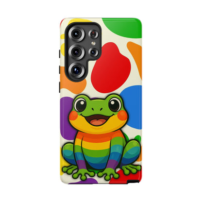 "Rainbow Ribbit" - LGBTQIA+ Pride Frog Android Tough Phone Case