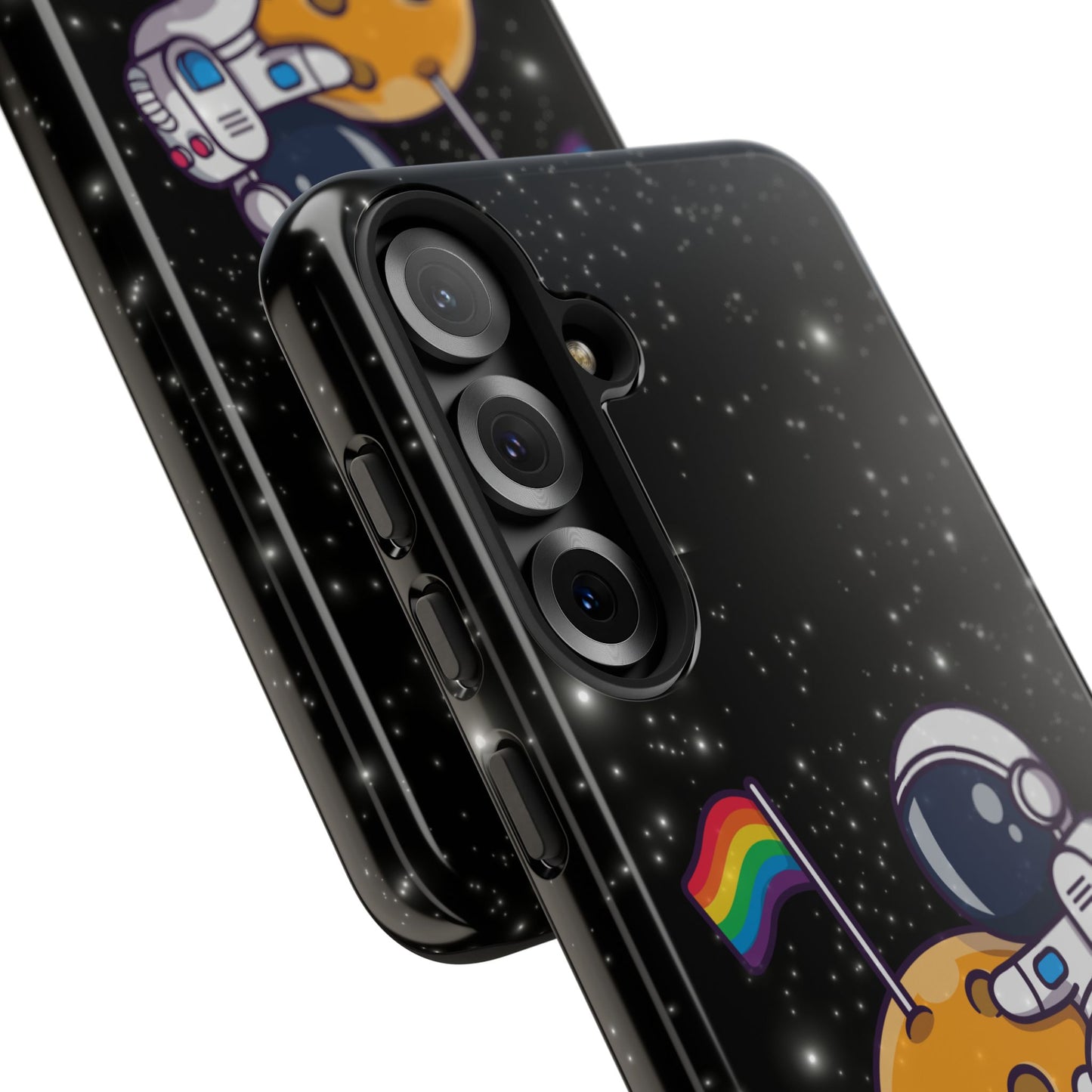 "cosmic queer" lgbtqia+ android astronaut tough phone case