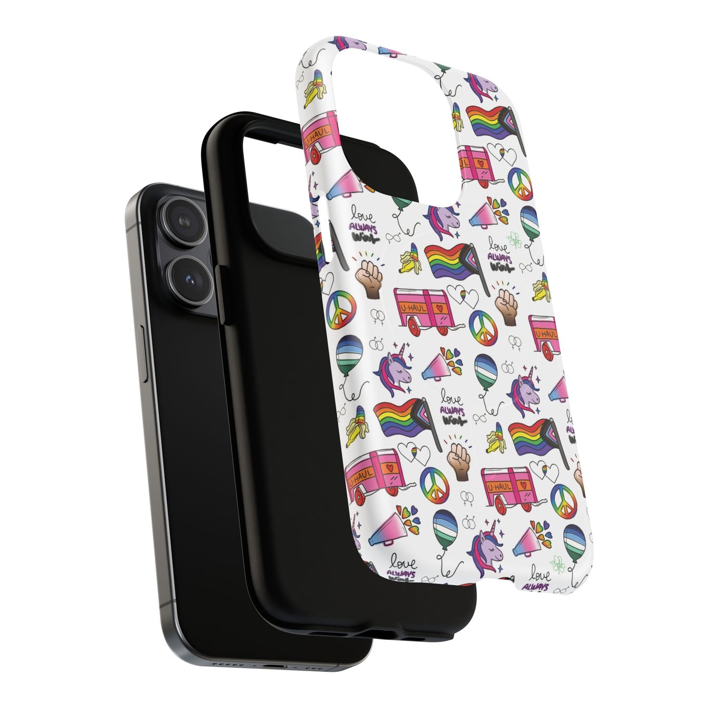 “identity mix” lgbtqia+ collage magsafe® tough iphone case
