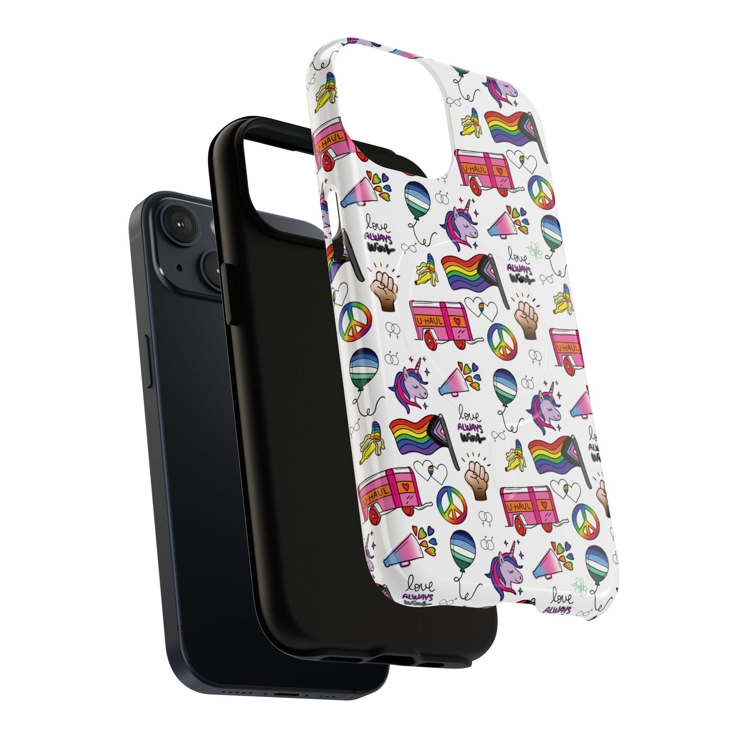 “identity mix” lgbtqia+ collage magsafe® tough iphone case