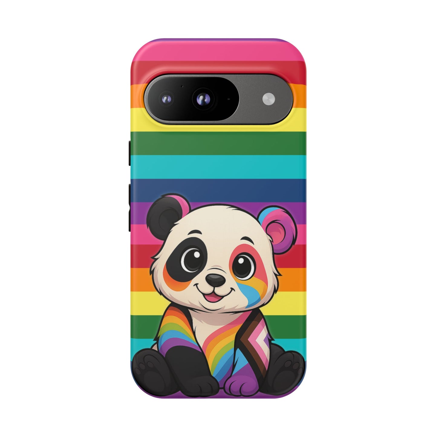 "pridecub" – progress + rainbow pride panda android tough phone case