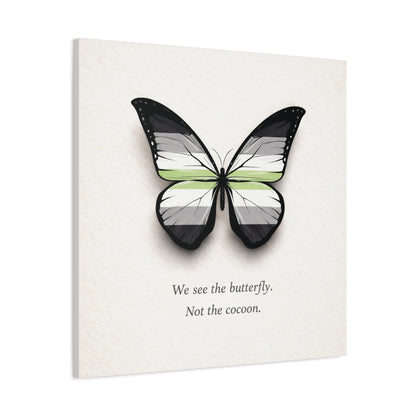 Agender Pride Butterfly | Metamorphosis Series Canvas Wall Art
