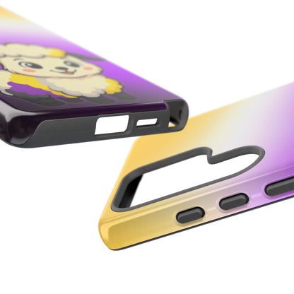 "NonbiBaaary" – Nonbinary Pride Sheep Android Tough Phone Case