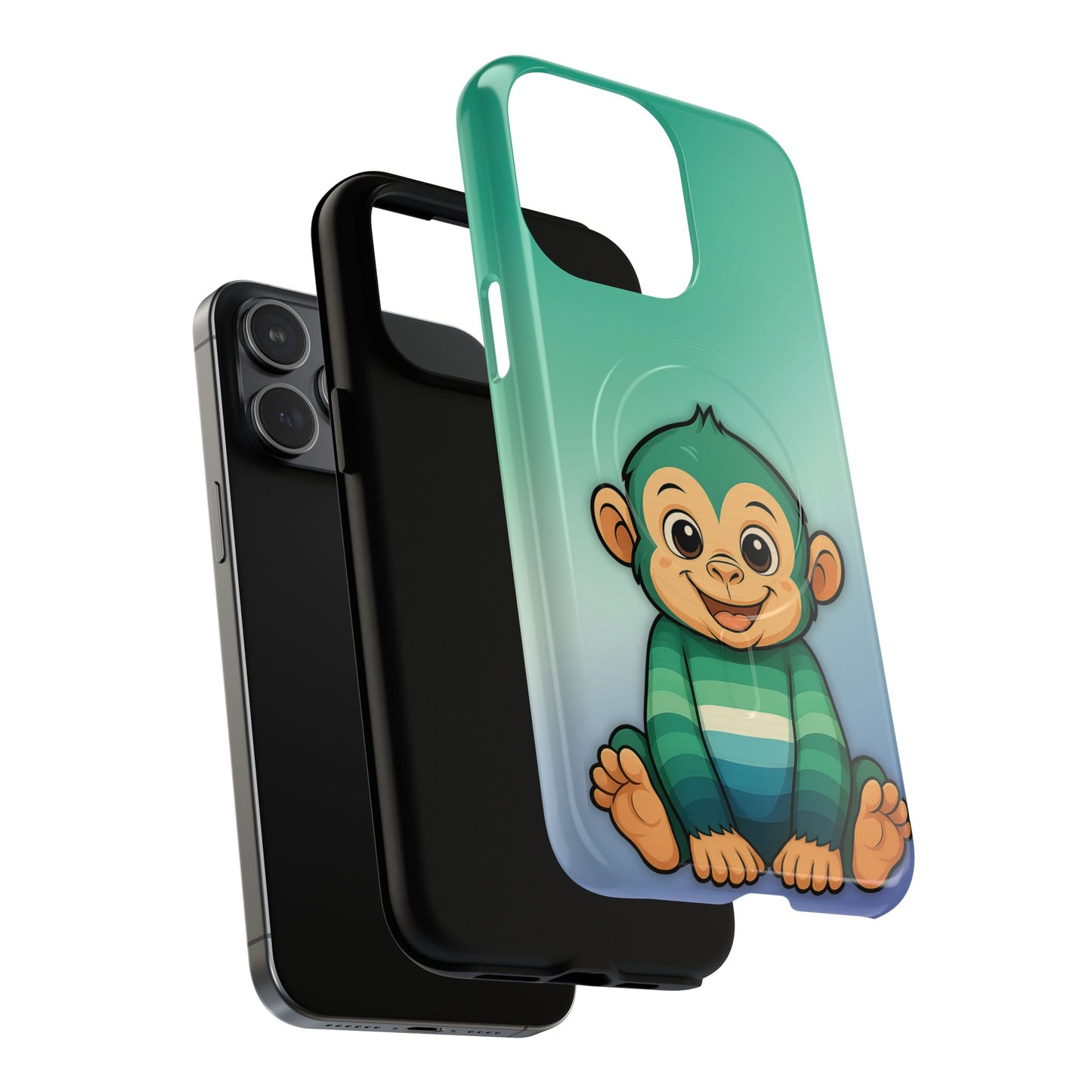 "monkey love" – gay [mlm] pride monkey magsafe® iphone tough case