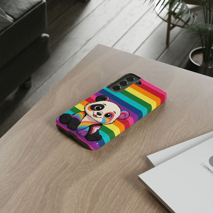 "PrideCub" – Progress + Rainbow Pride Panda Android Tough Phone Case
