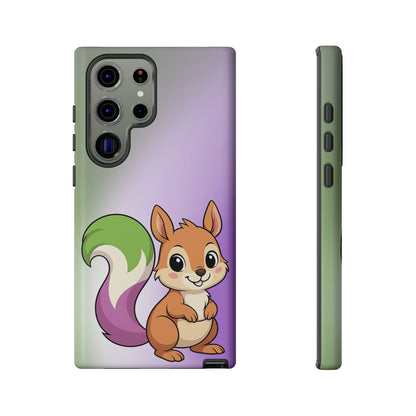 "Queeriosity"– Genderqueer Squirrel Pride Android Tough Phone Case