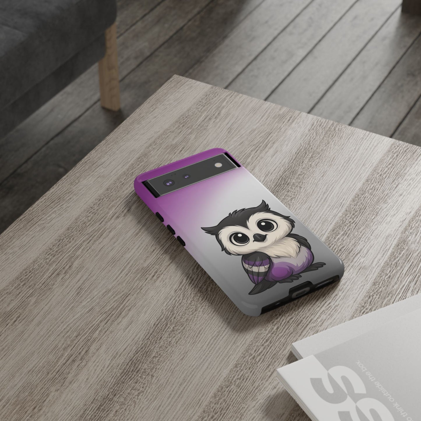 "ace-wise" – asexual pride owl android tough phone case