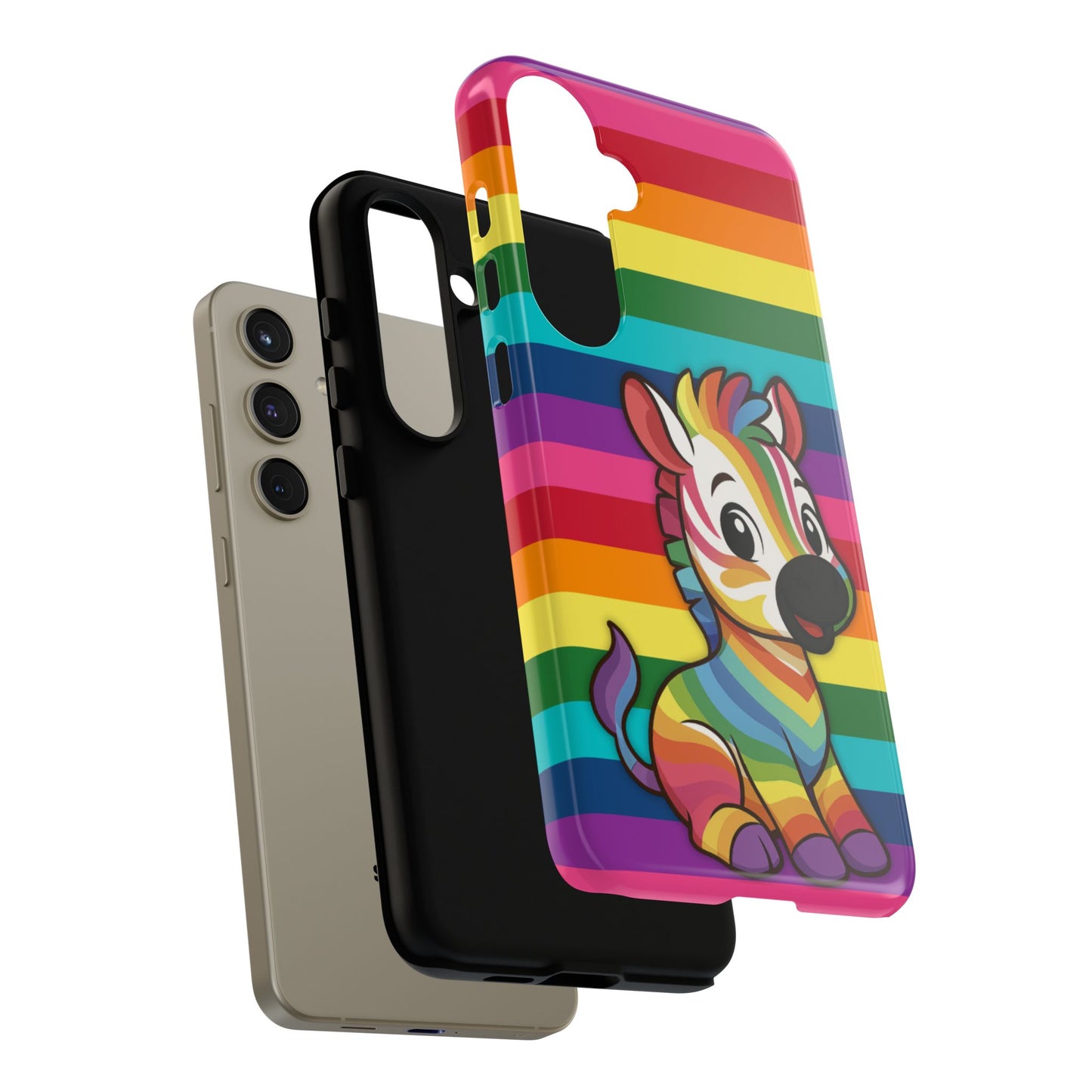 "zee the o.g." – original rainbow pride zebra android tough phone case