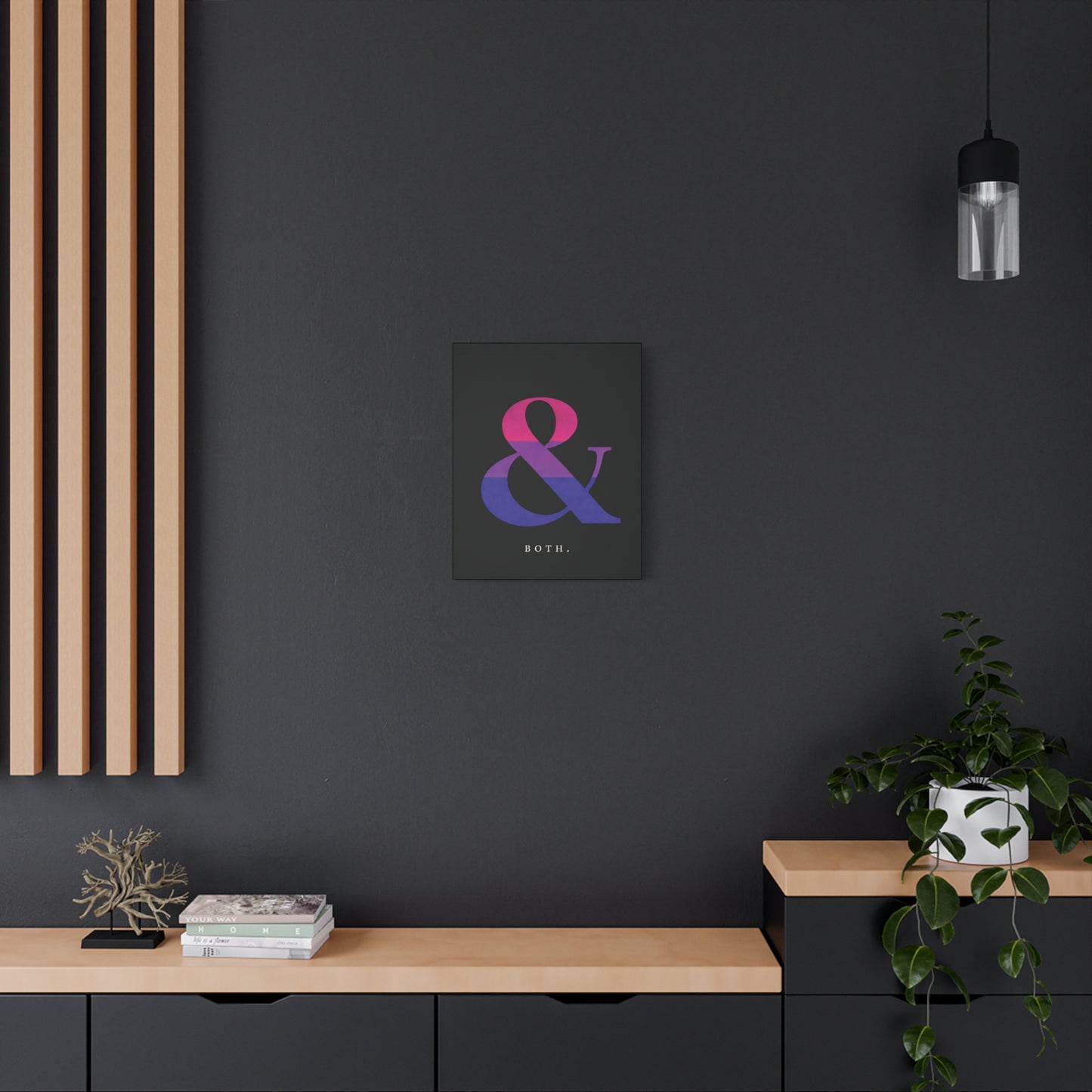 both. | bisexual pride identity canvas wall art