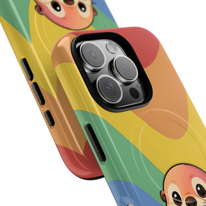 “Otterly Queer” – Retro Rainbow Pride Otter MagSafe® iPhone Tough Case