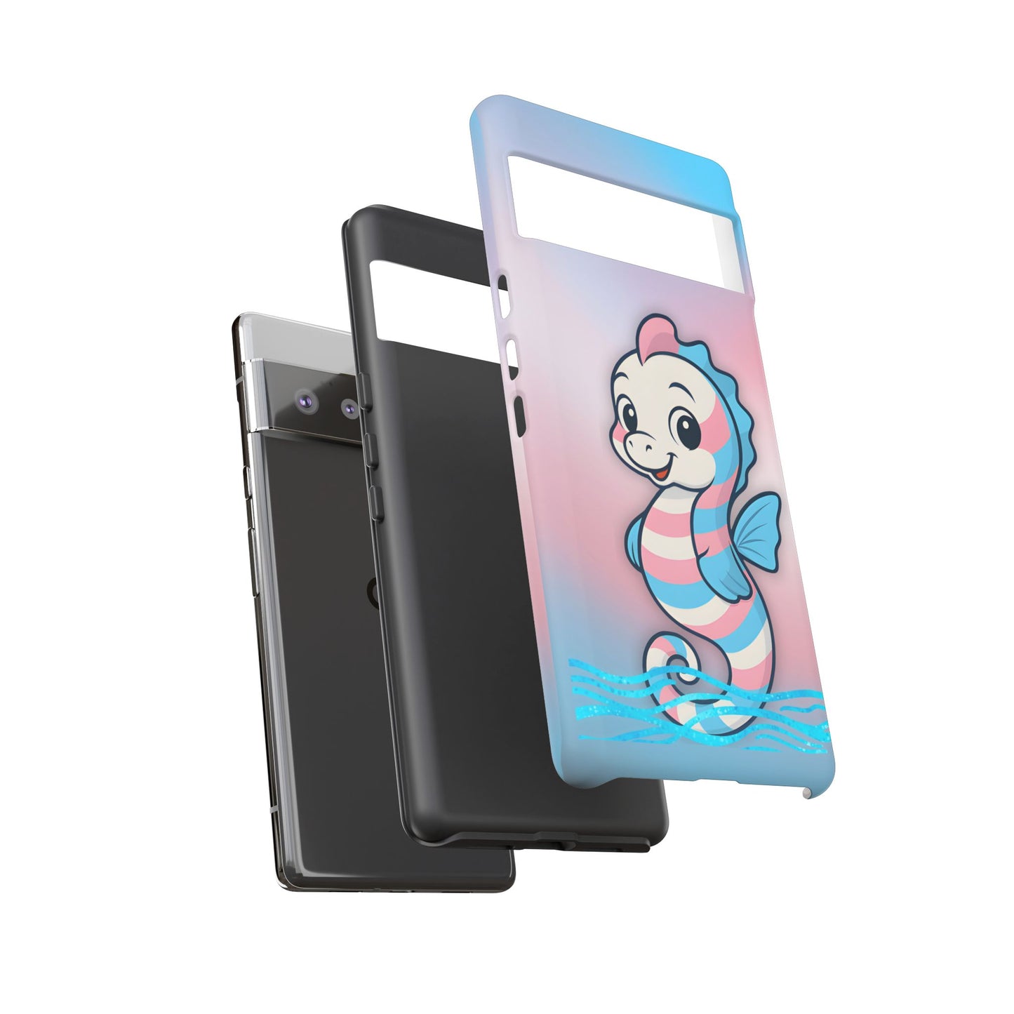 “sea me” – trans pride seahorse android tough phone case