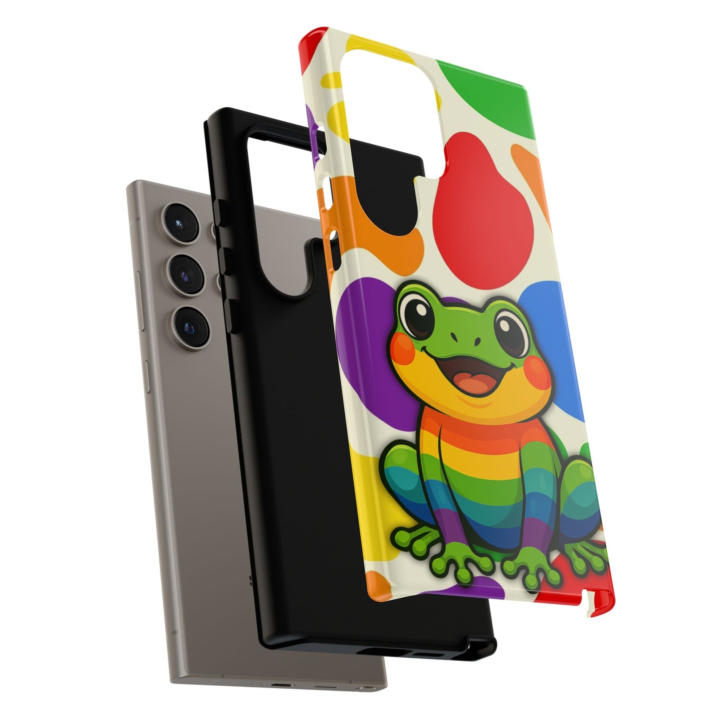 "rainbow ribbit" - lgbtqia+ pride frog android tough phone case