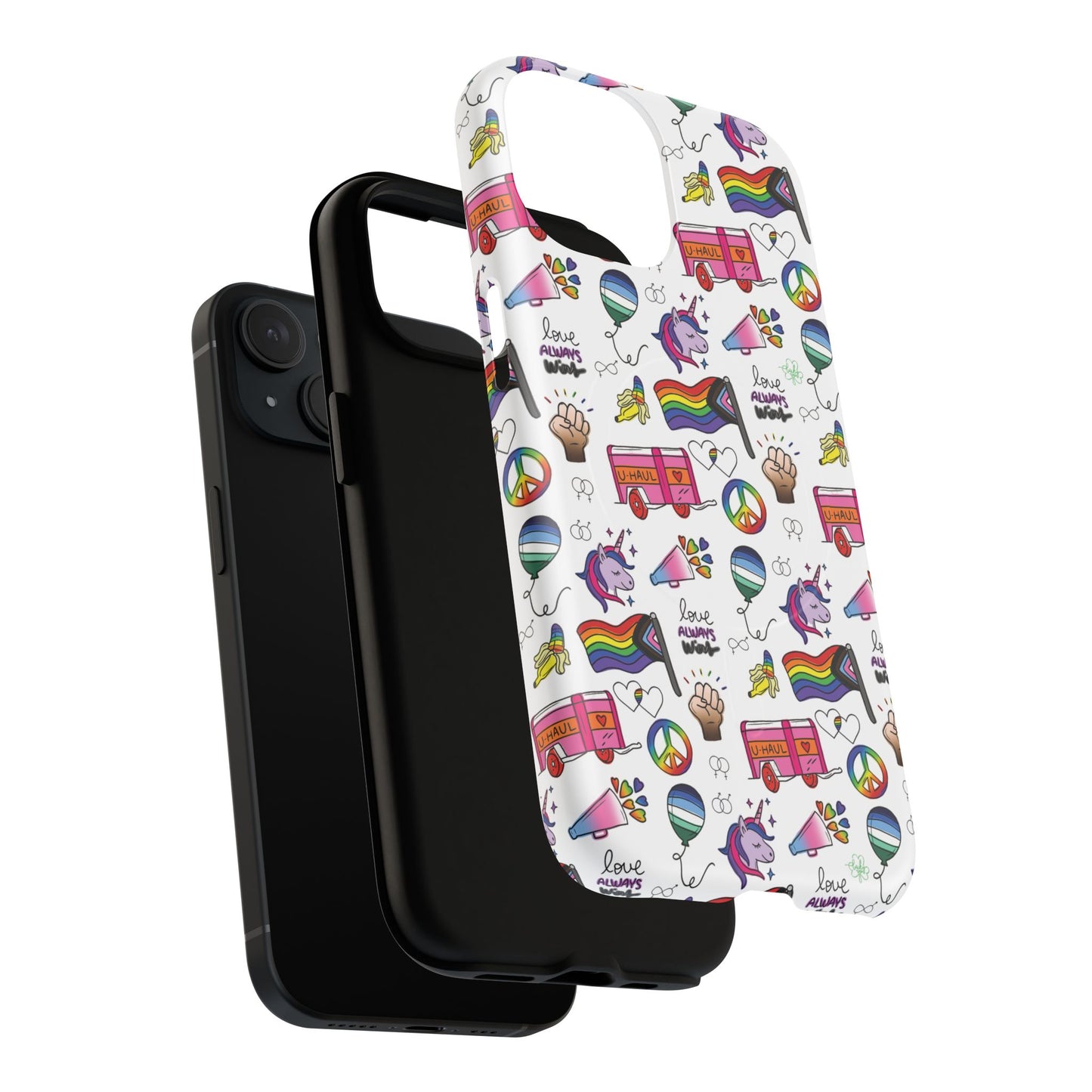“identity mix” lgbtqia+ collage magsafe® tough iphone case