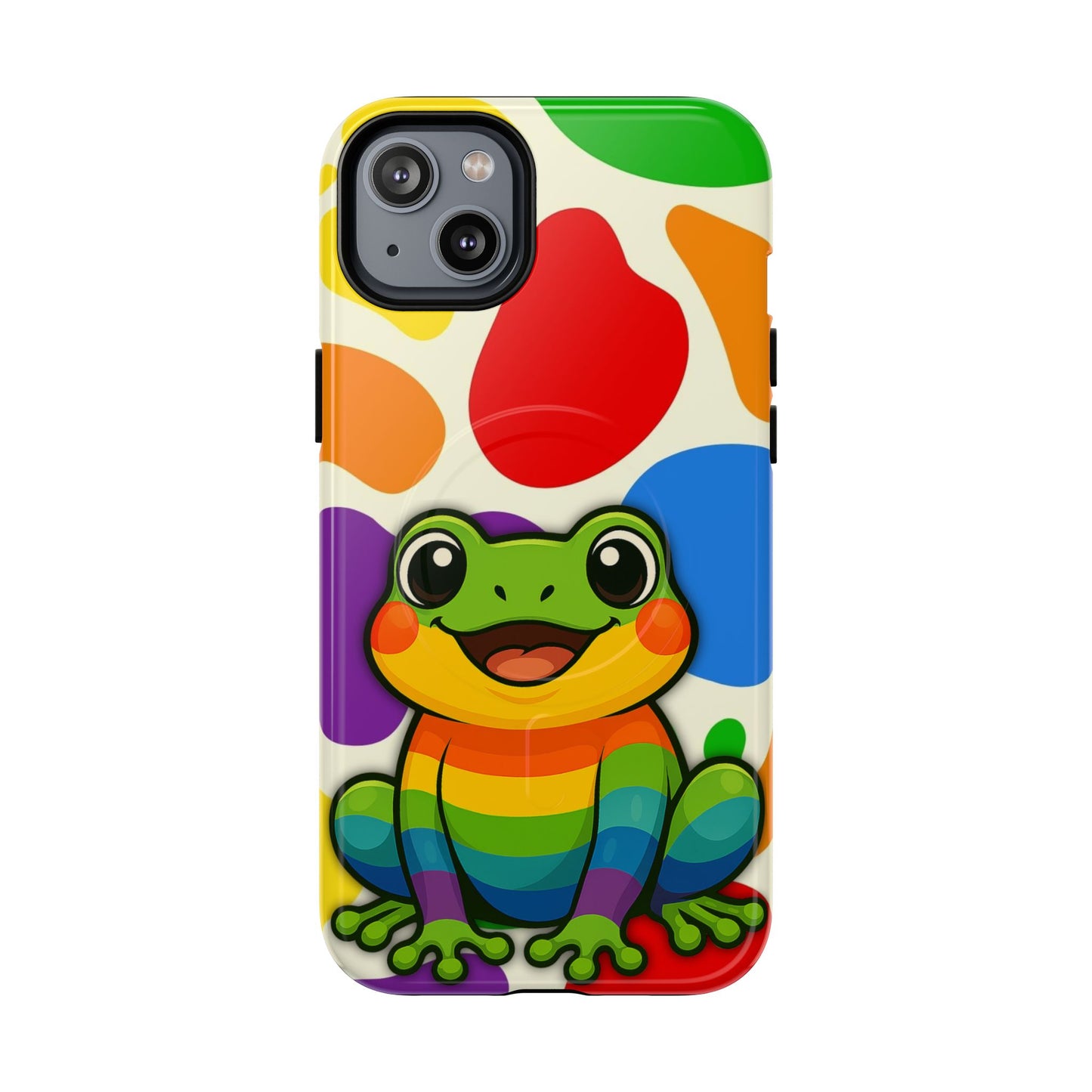 "rainbow ribbit" - lgbtqia+ pride frog magsafe® iphone tough case