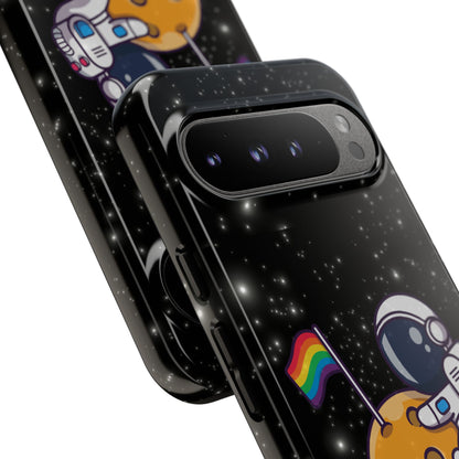 "Cosmic Queer" LGBTQIA+ Android Astronaut Tough Phone Case