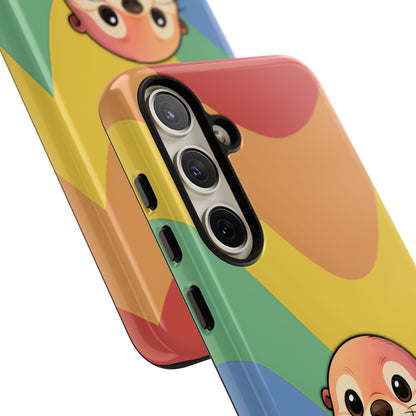 “Otterly Queer” – Retro Rainbow Pride Otter Android Tough Phone Case