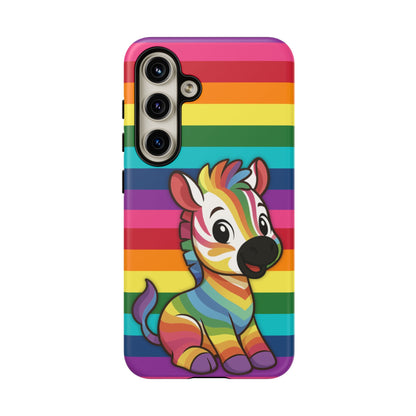 "Zee the O.G." – Original Rainbow Pride Zebra Android Tough Phone Case