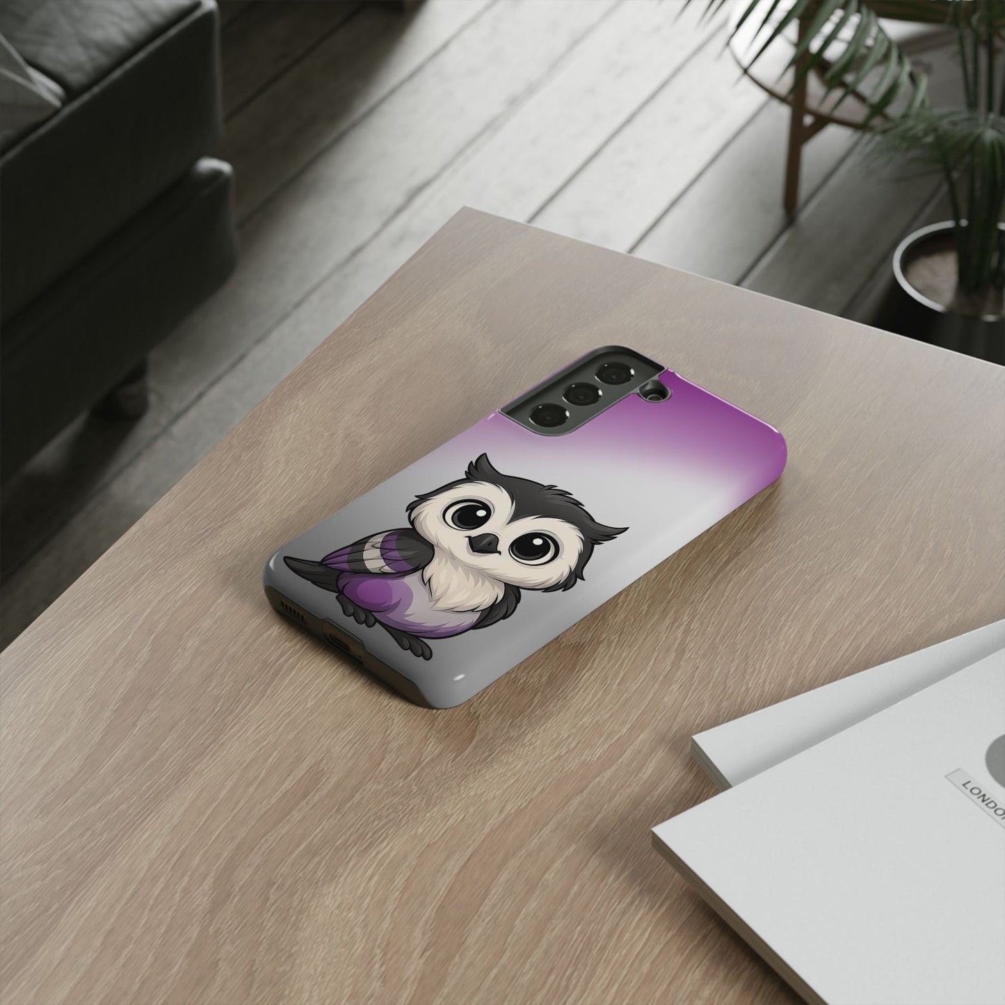 "ace-wise" – asexual pride owl android tough phone case
