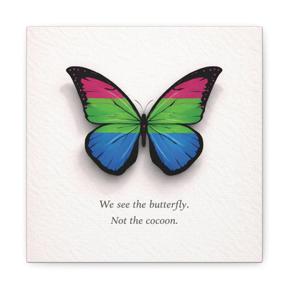 Poly Pride Butterfly | Metamorphosis Series Canvas Wall Art