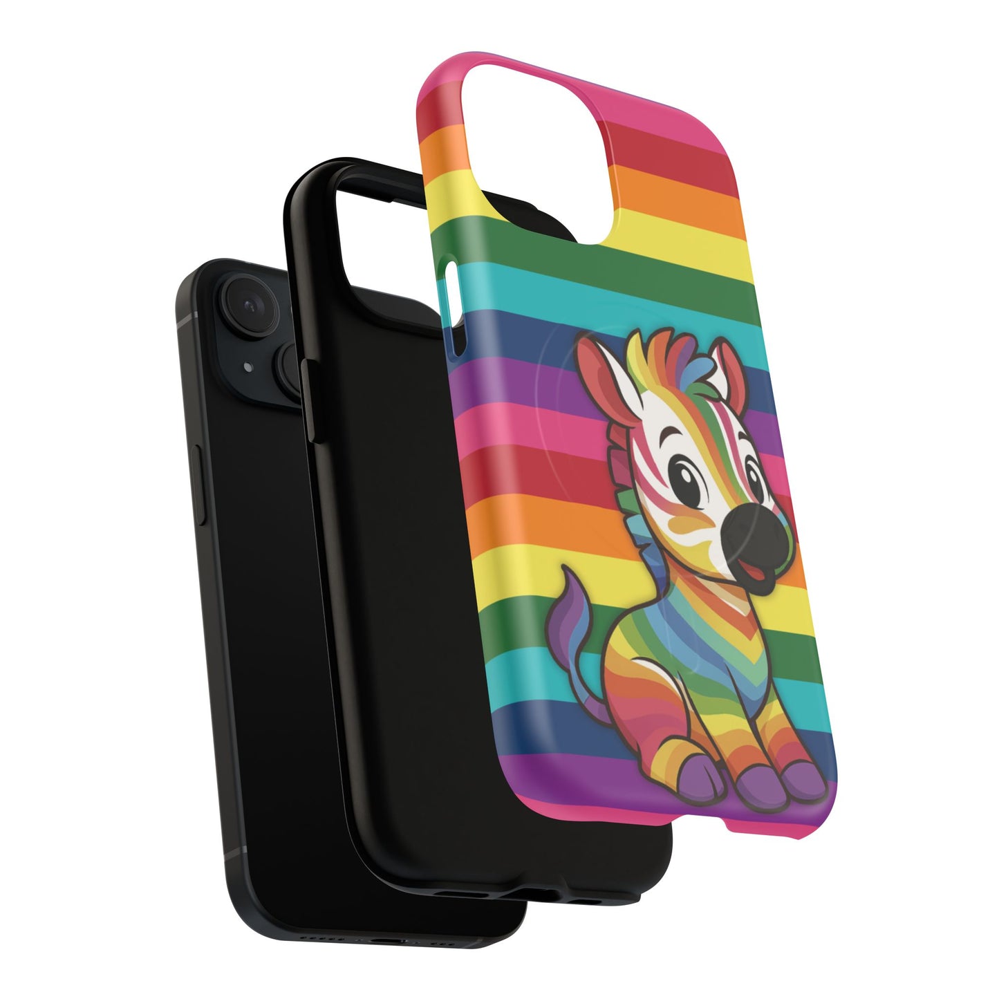 "zee the o.g." – original rainbow pride zebra magsafe® iphone tough case