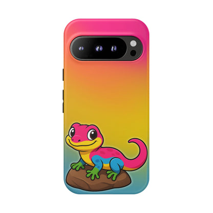 "Pan-tastic Voyage" – Pansexual Pride Gecko Android Tough Phone Case