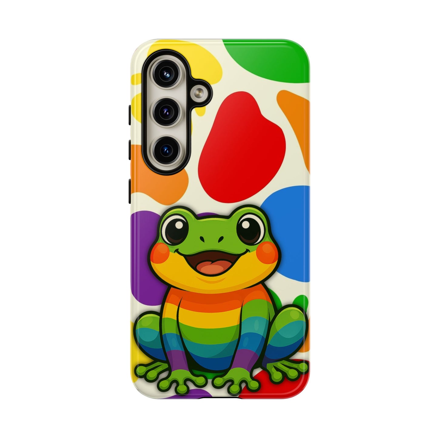 "rainbow ribbit" - lgbtqia+ pride frog android tough phone case