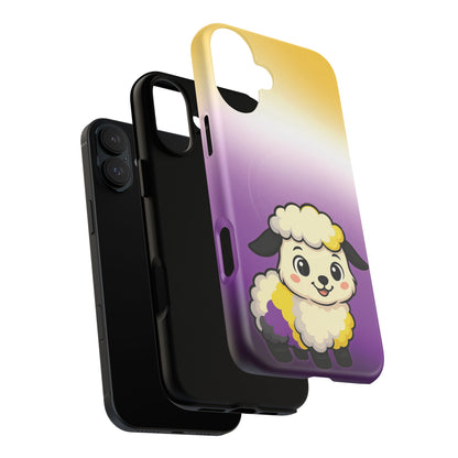 "NonbiBaaary" – Nonbinary Pride Sheep MagSafe® iPhone Tough Case