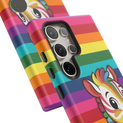"Zee the O.G." – Original Rainbow Pride Zebra Android Tough Phone Case