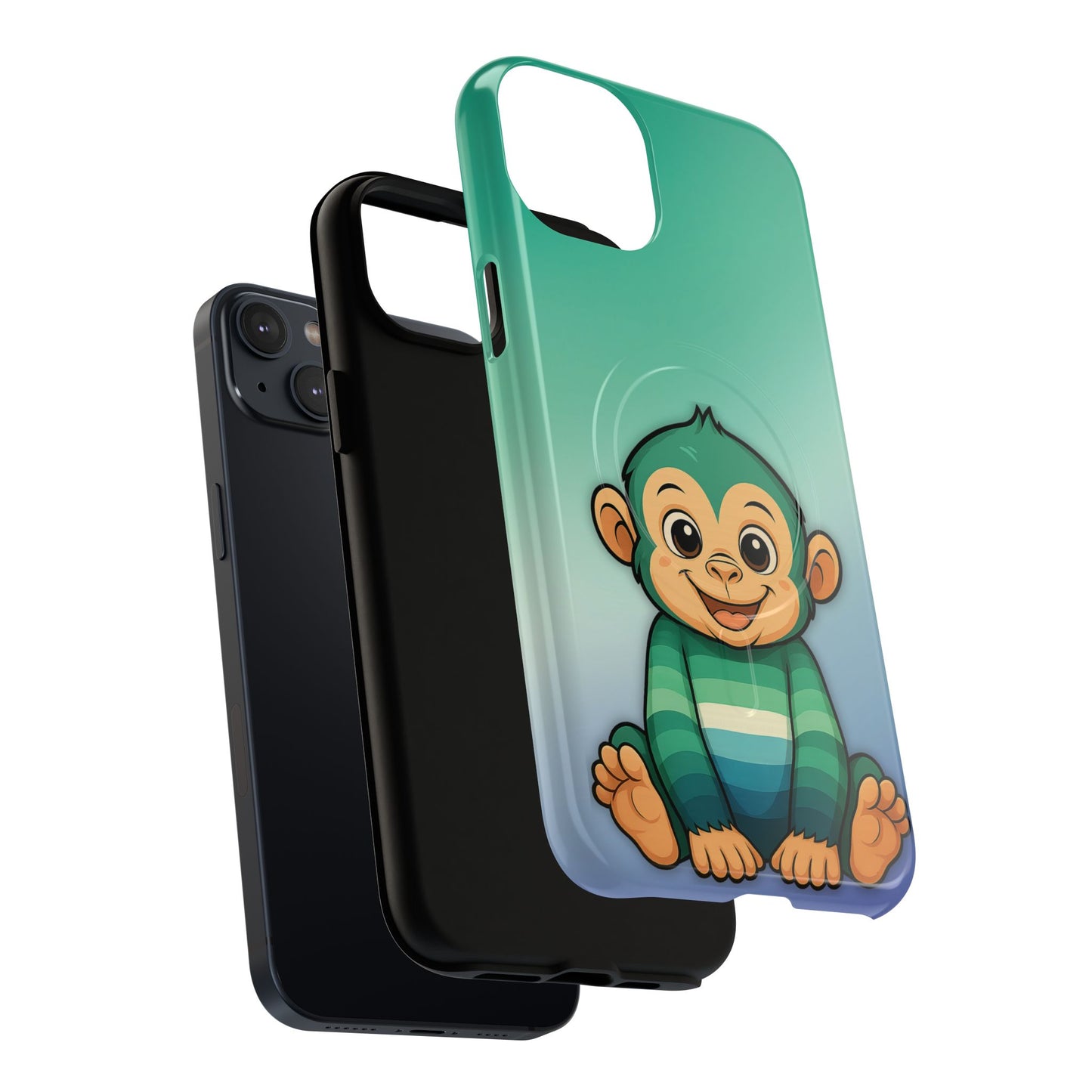 "monkey love" – gay [mlm] pride monkey magsafe® iphone tough case