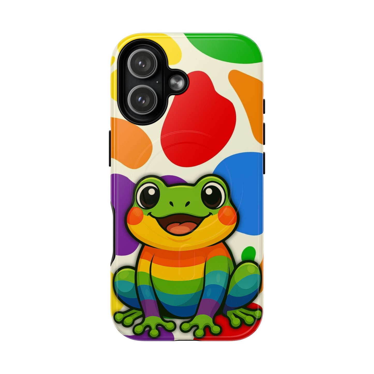 "rainbow ribbit" - lgbtqia+ pride frog magsafe® iphone tough case