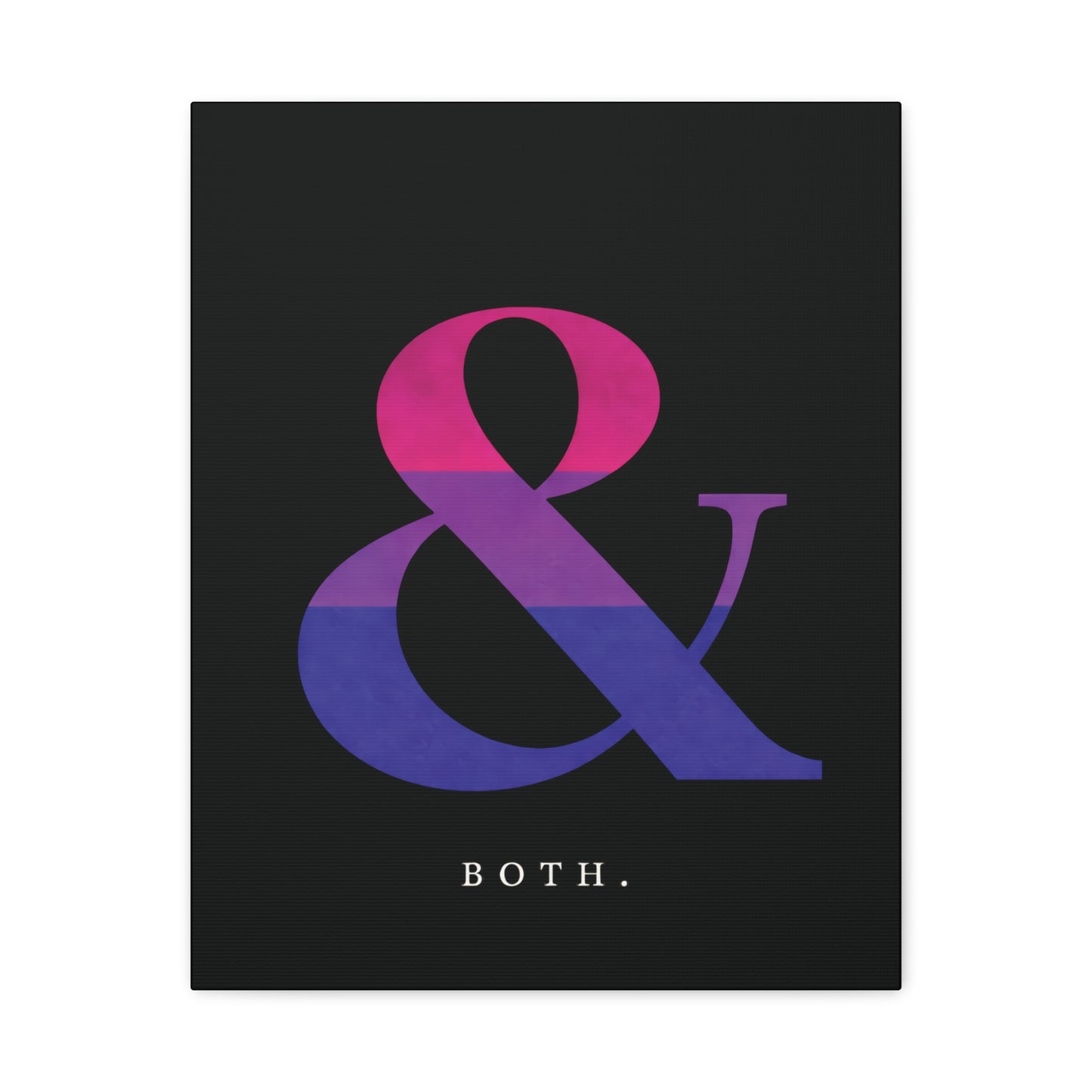 both. | bisexual pride identity canvas wall art