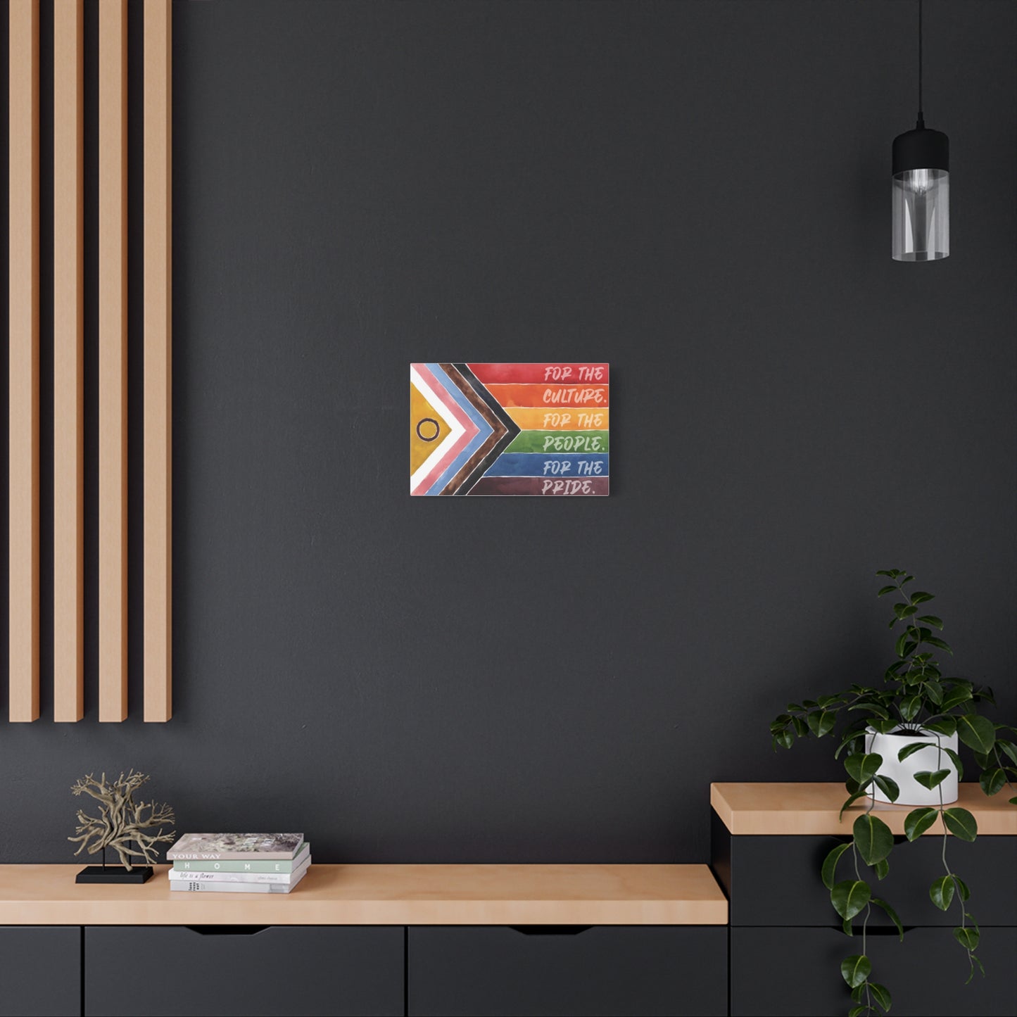 for the culture. for the people. for the pride. | progress pride flag canvas wall art