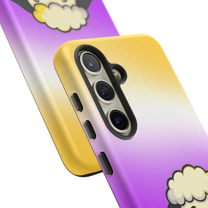 "NonbiBaaary" – Nonbinary Pride Sheep Android Tough Phone Case
