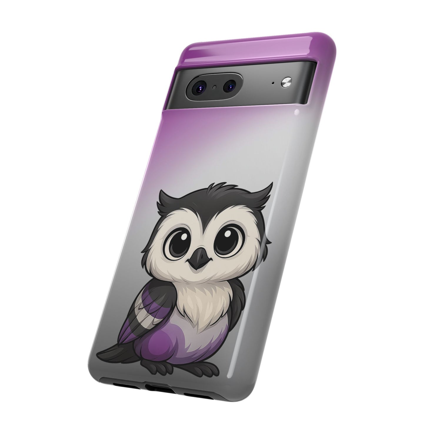 "ace-wise" – asexual pride owl android tough phone case