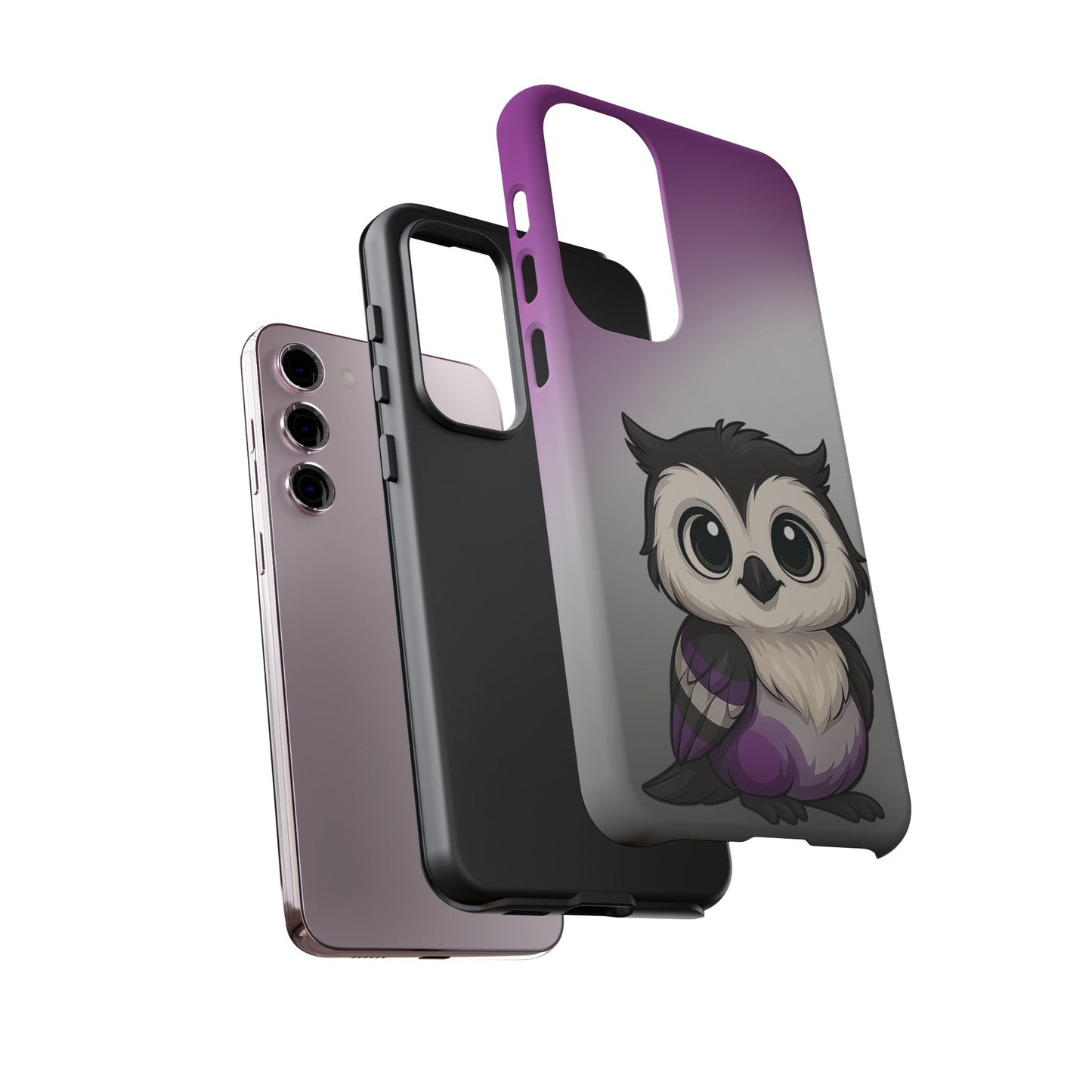 "ace-wise" – asexual pride owl android tough phone case