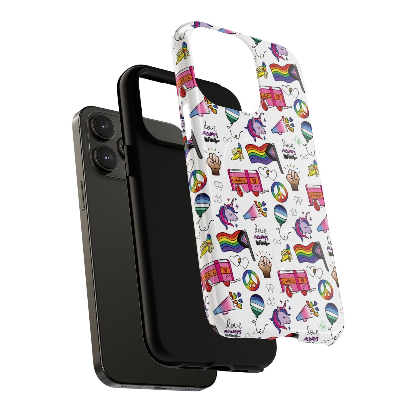 “identity mix” lgbtqia+ collage magsafe® tough iphone case