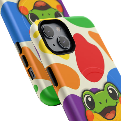 "Rainbow Ribbit" - LGBTQIA+ Pride Frog MagSafe® iPhone Tough Case