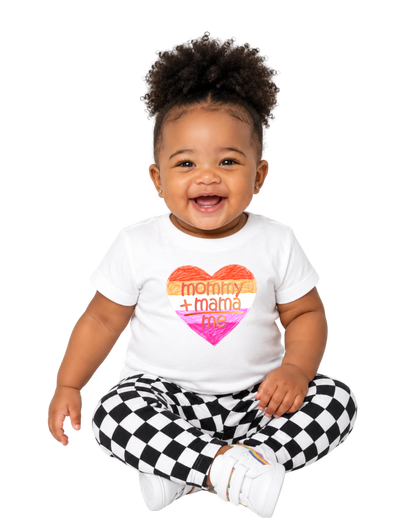 “Mommy + Mama + Me” Baby Jersey T-Shirt