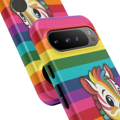 "Zee the O.G." – Original Rainbow Pride Zebra Android Tough Phone Case
