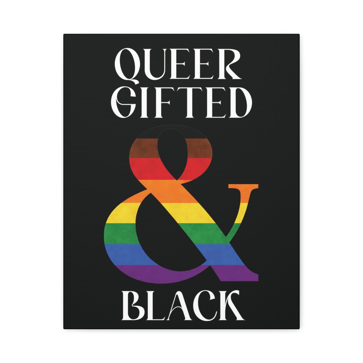 queer, gifted and black | lgbtq pride statement canvas wall art