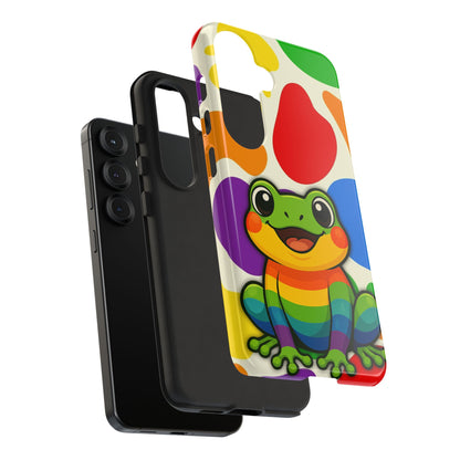 "Rainbow Ribbit" - LGBTQIA+ Pride Frog Android Tough Phone Case