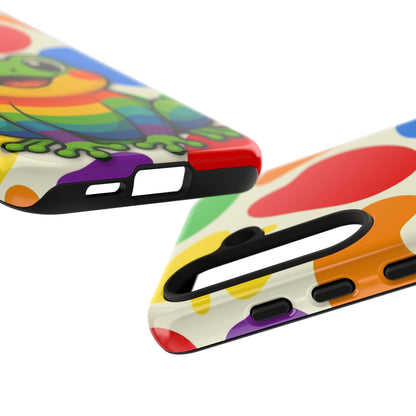 "Rainbow Ribbit" - LGBTQIA+ Pride Frog Android Tough Phone Case