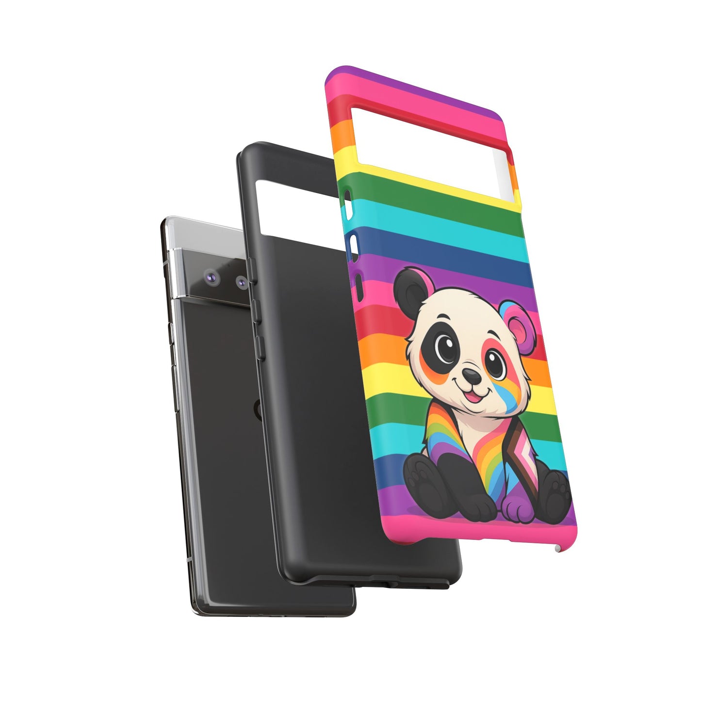 "pridecub" – progress + rainbow pride panda android tough phone case
