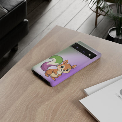 "Queeriosity"– Genderqueer Squirrel Pride Android Tough Phone Case