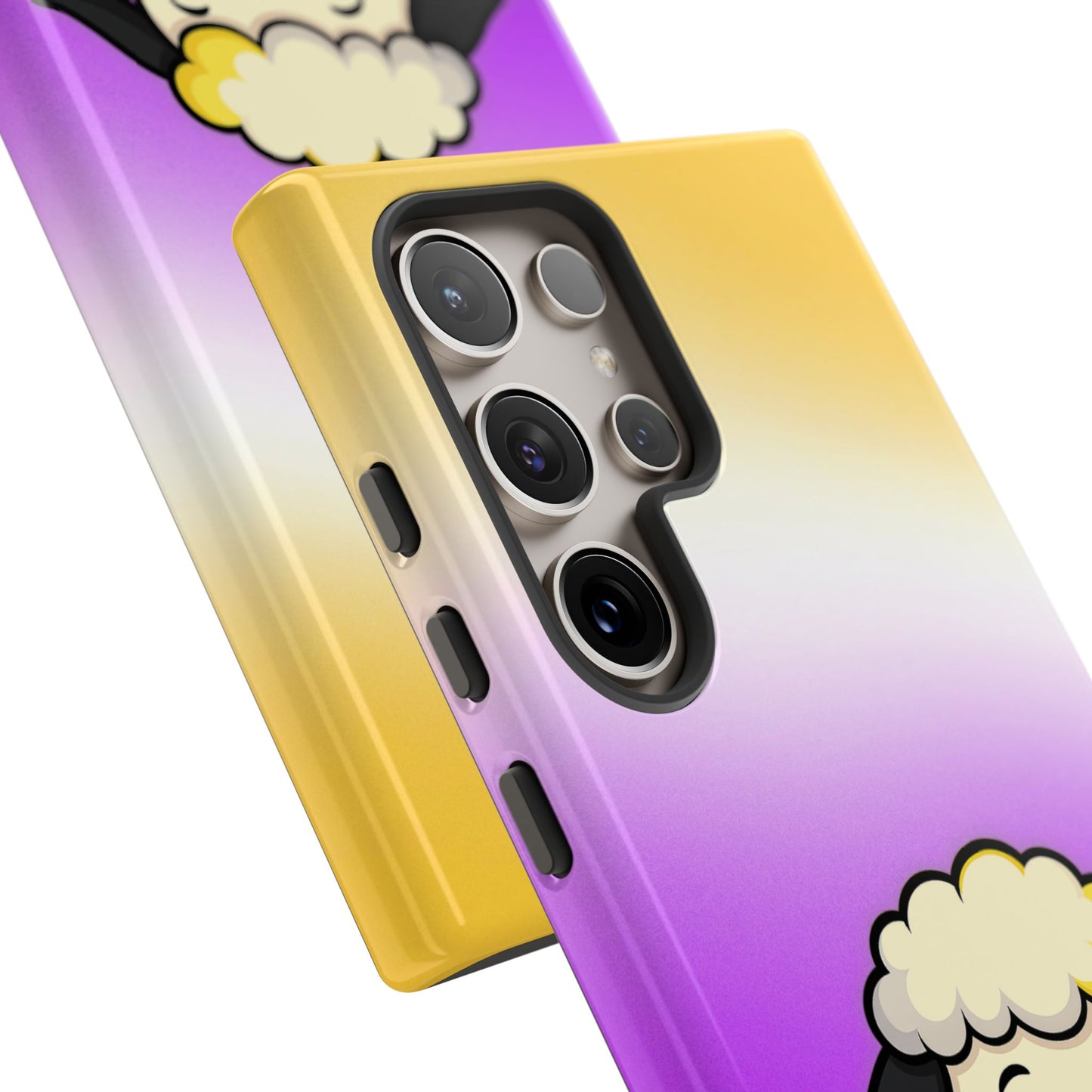 "nonbibaaary" – nonbinary pride sheep android tough phone case