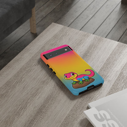 "Pan-tastic Voyage" – Pansexual Pride Gecko Android Tough Phone Case