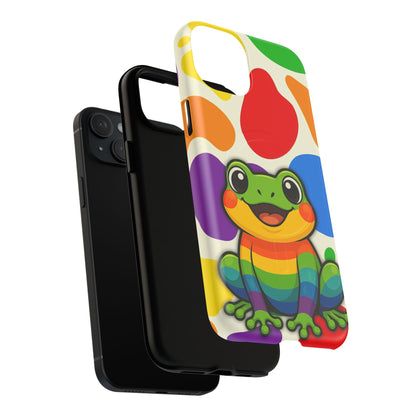 "Rainbow Ribbit" - LGBTQIA+ Pride Frog MagSafe® iPhone Tough Case