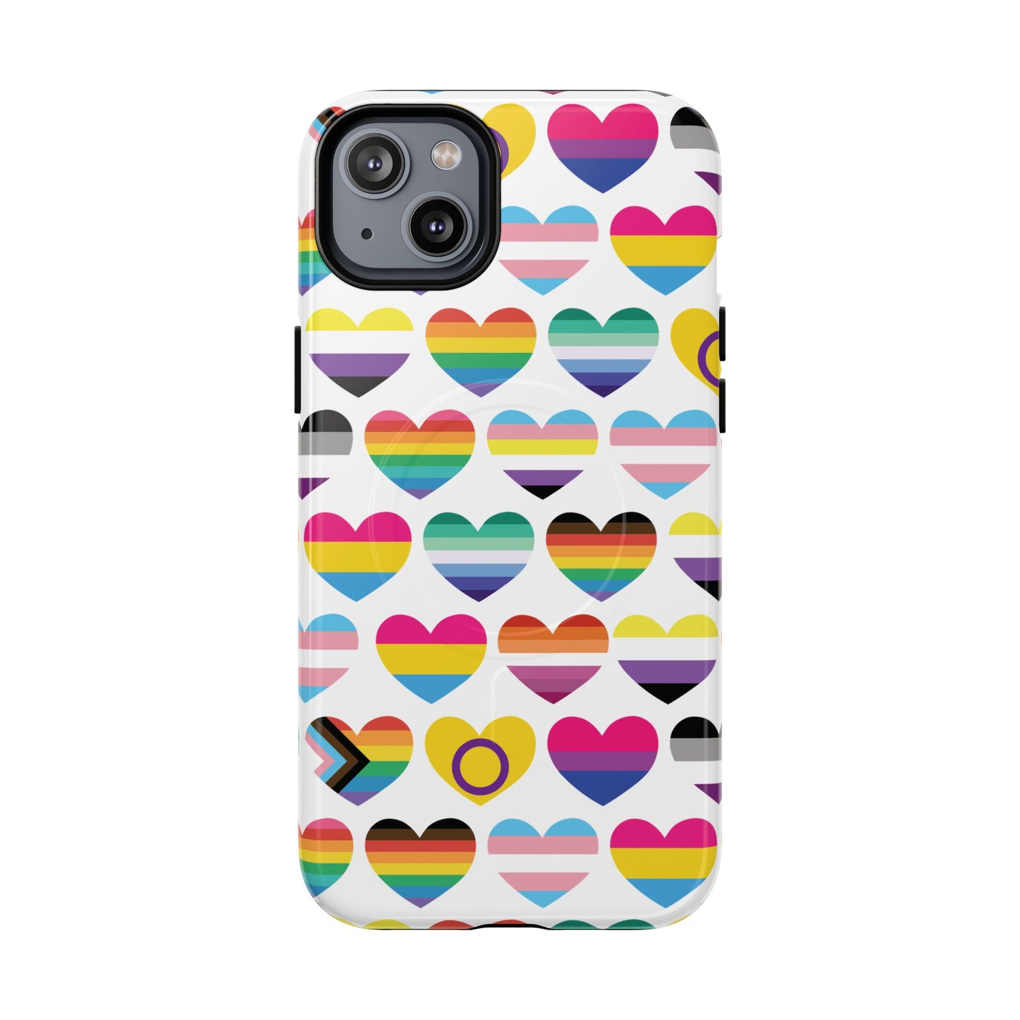 "proud hearts" lgbtqia+ love magsafe® iphone case