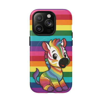 "Zee the O.G." – Original Rainbow Pride Zebra MagSafe® iPhone Tough Case